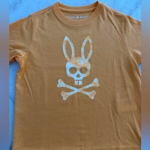 Psycho Bunny Kids Orange Skull Bunny Tee